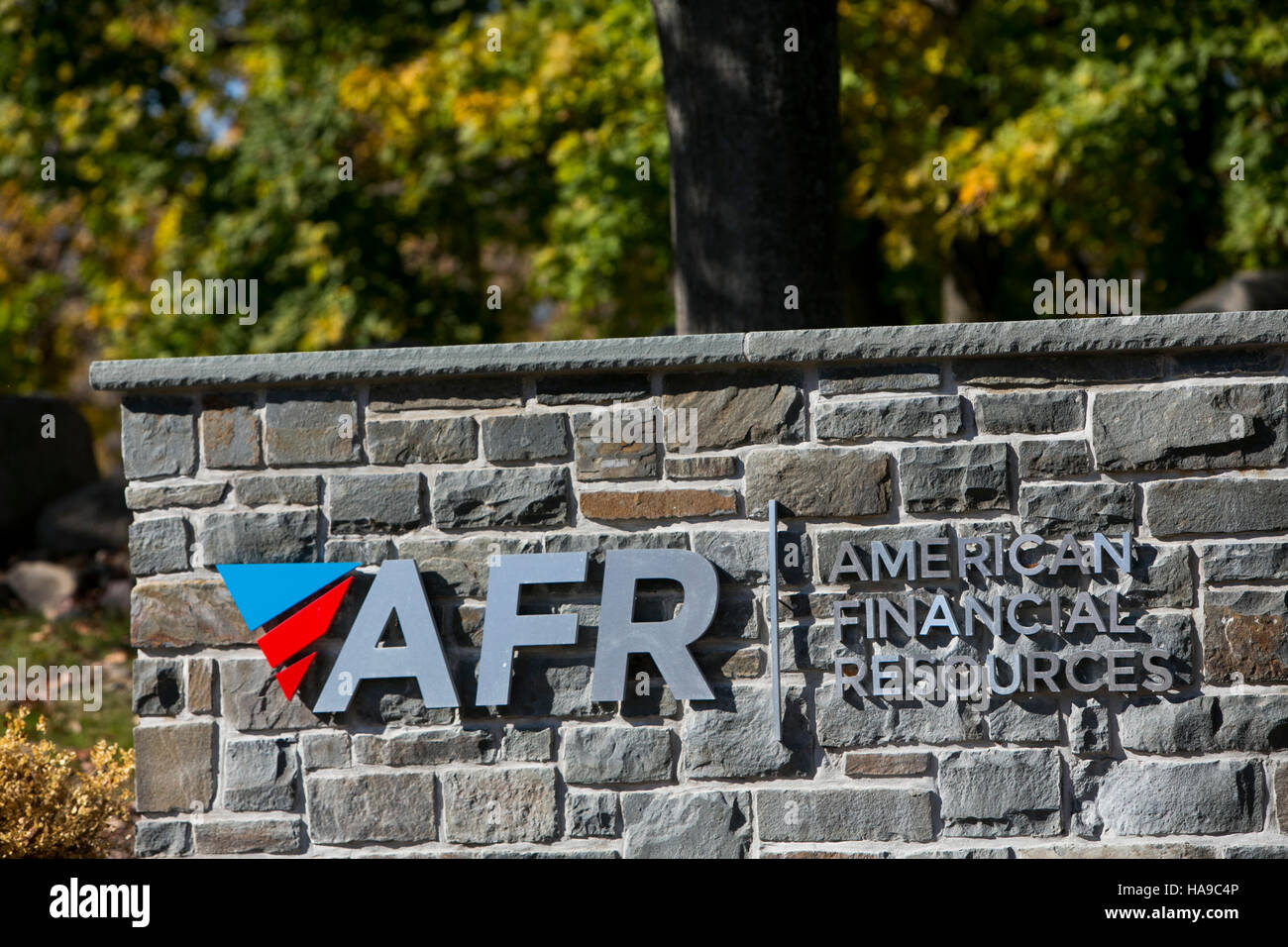 Un logo segno al di fuori della sede di eLend e American risorse finanziarie a Parsippany, New Jersey il 5 novembre 2016. Foto Stock