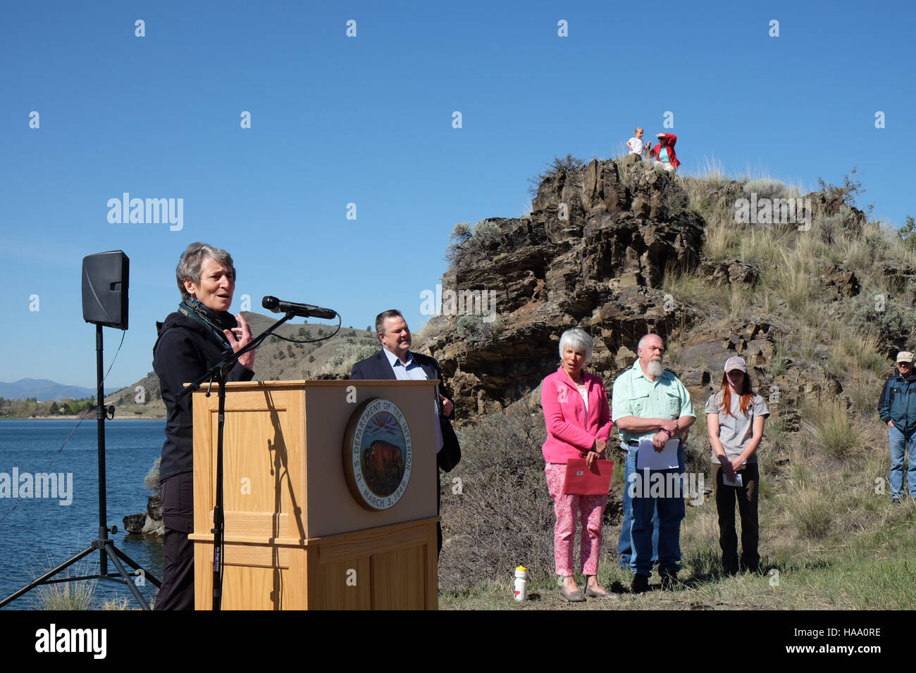 La Devils Elbow Recreation area, situata all'interno di un parco nazionale, offre una varietà di attività all'aperto, tra cui escursioni, pesca e osservazione della fauna selvatica. Questa zona è una destinazione popolare per gli amanti della natura e per i visitatori del parco. Foto Stock