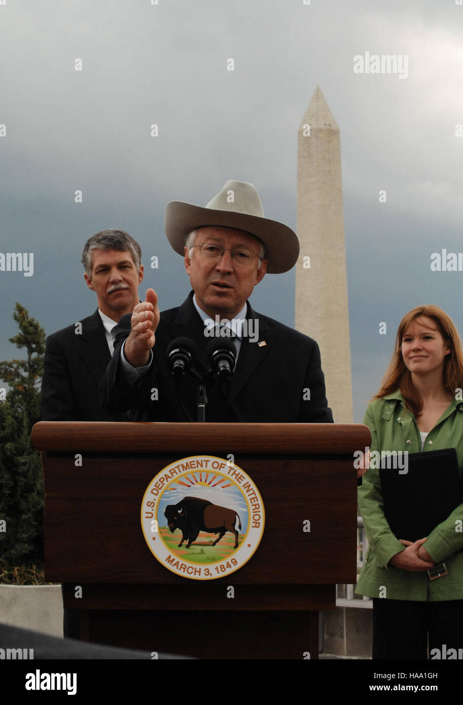 L'annuncio del National Park Service ARRA nel 2009 ha evidenziato investimenti significativi per la conservazione del parco nazionale e progetti infrastrutturali, migliorando i servizi del parco e sostenendo la ripresa economica durante la recessione. Foto Stock