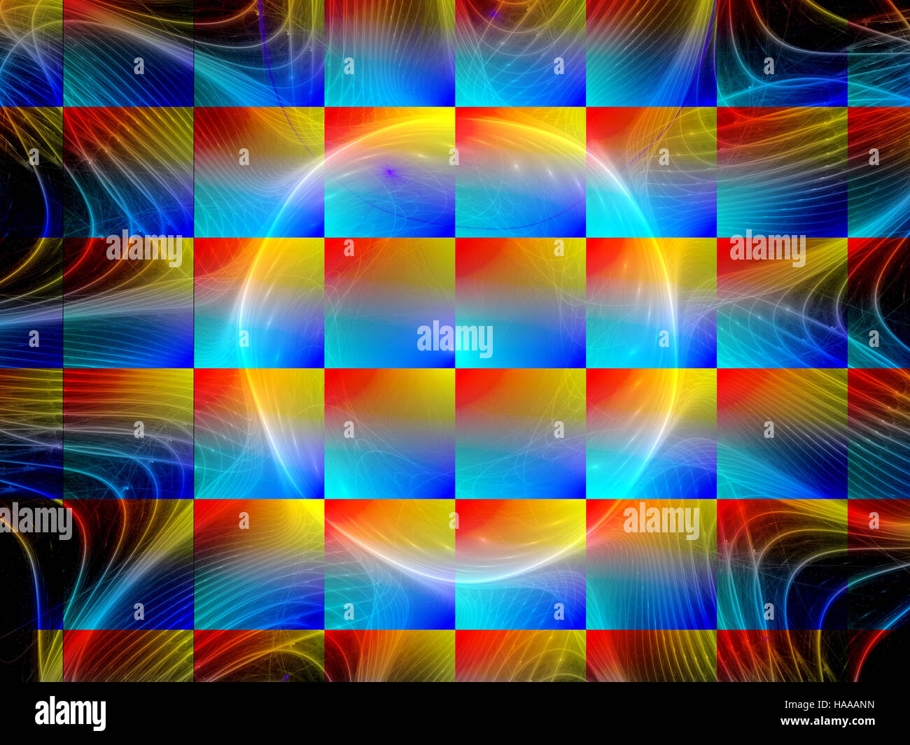 Tetrachromatic sfondo fantasioso, tetrachromacy, generato dal computer sfondo astratto, rendering 3D Foto Stock