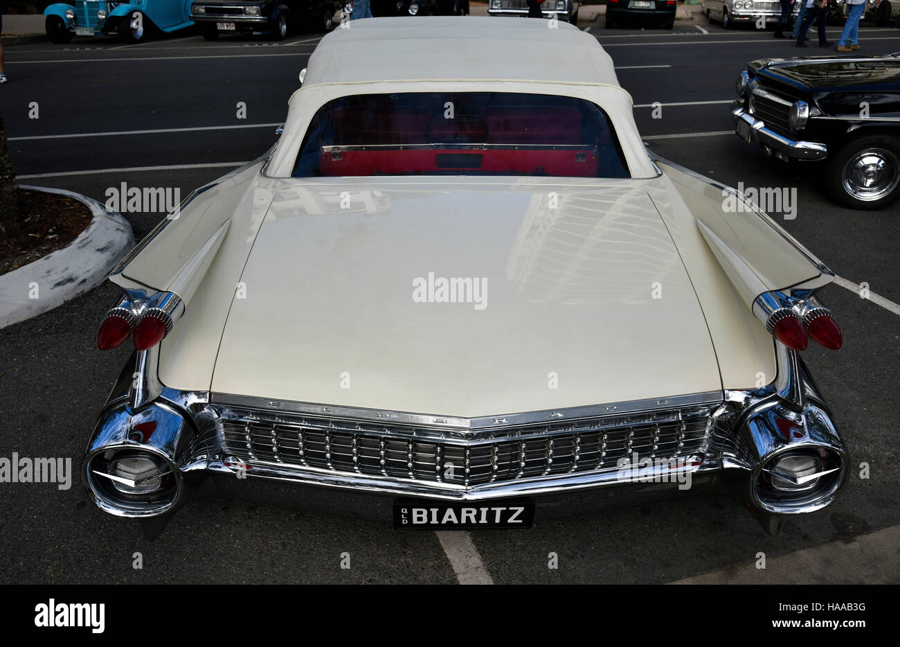 Cadillac Eldorado lincoln converible porta due classic cruiser americano esso cooly rocce in coolangatta sulla Gold Coast Foto Stock