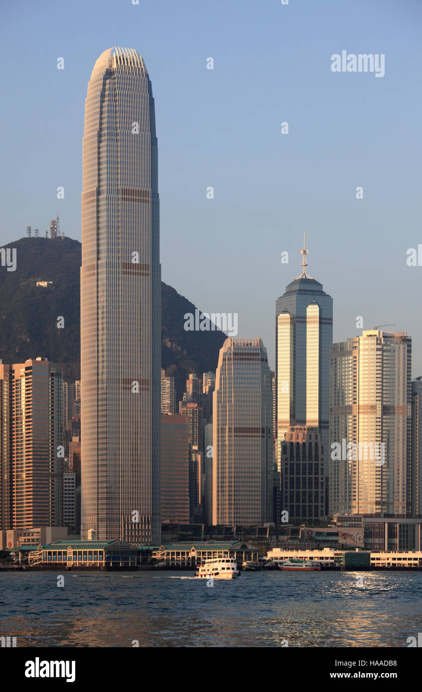 Cina, Hong Kong, il distretto centrale, skyline, Foto Stock