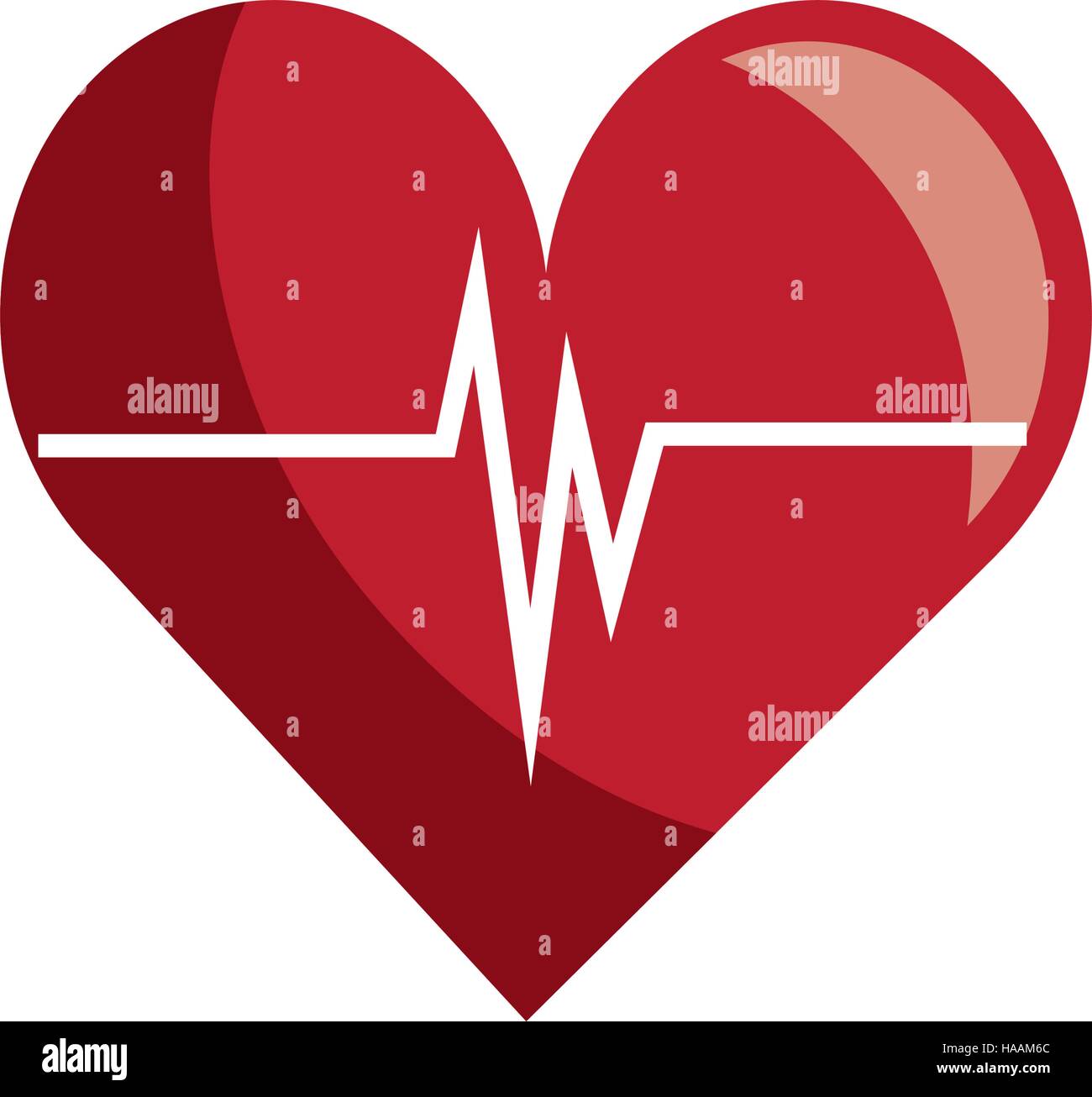 Cuore cardio icona isolato illustrazione vettoriale design Illustrazione Vettoriale