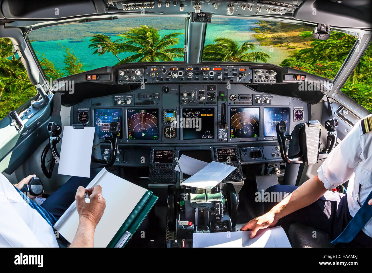 Kauai dal cockpit Foto Stock