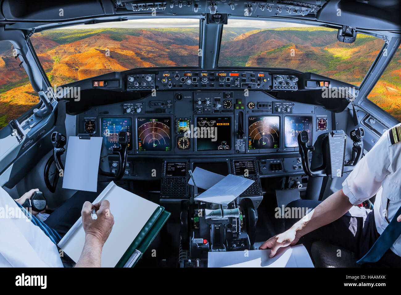 Cockpit nel Canyon di Waimea Hawaii Foto Stock