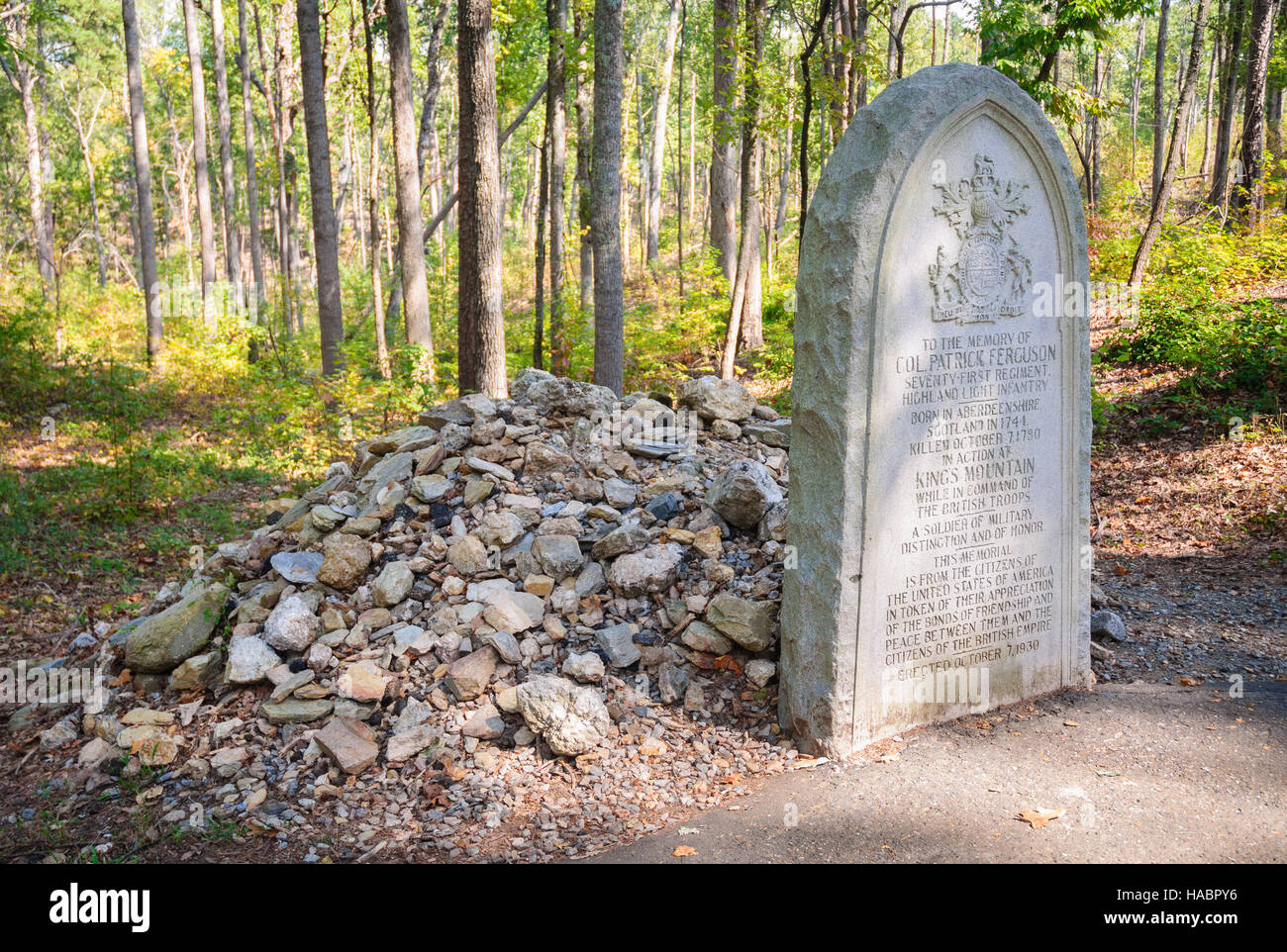 Kings Mountain National Military Park Foto Stock