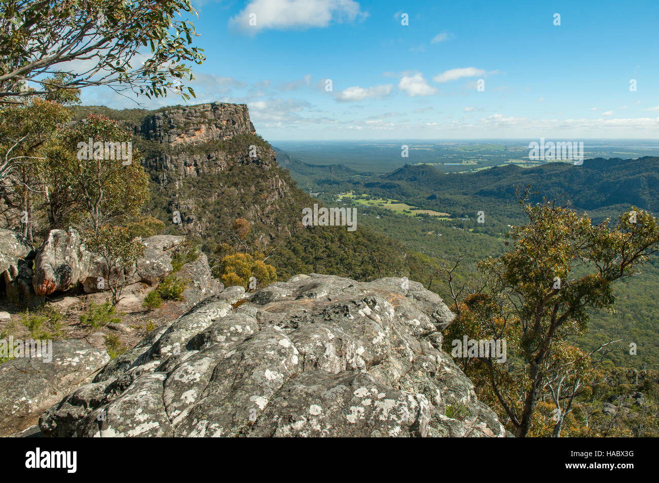 Halls Gap da Meridiana Lookout, Victoria, Australia Foto Stock