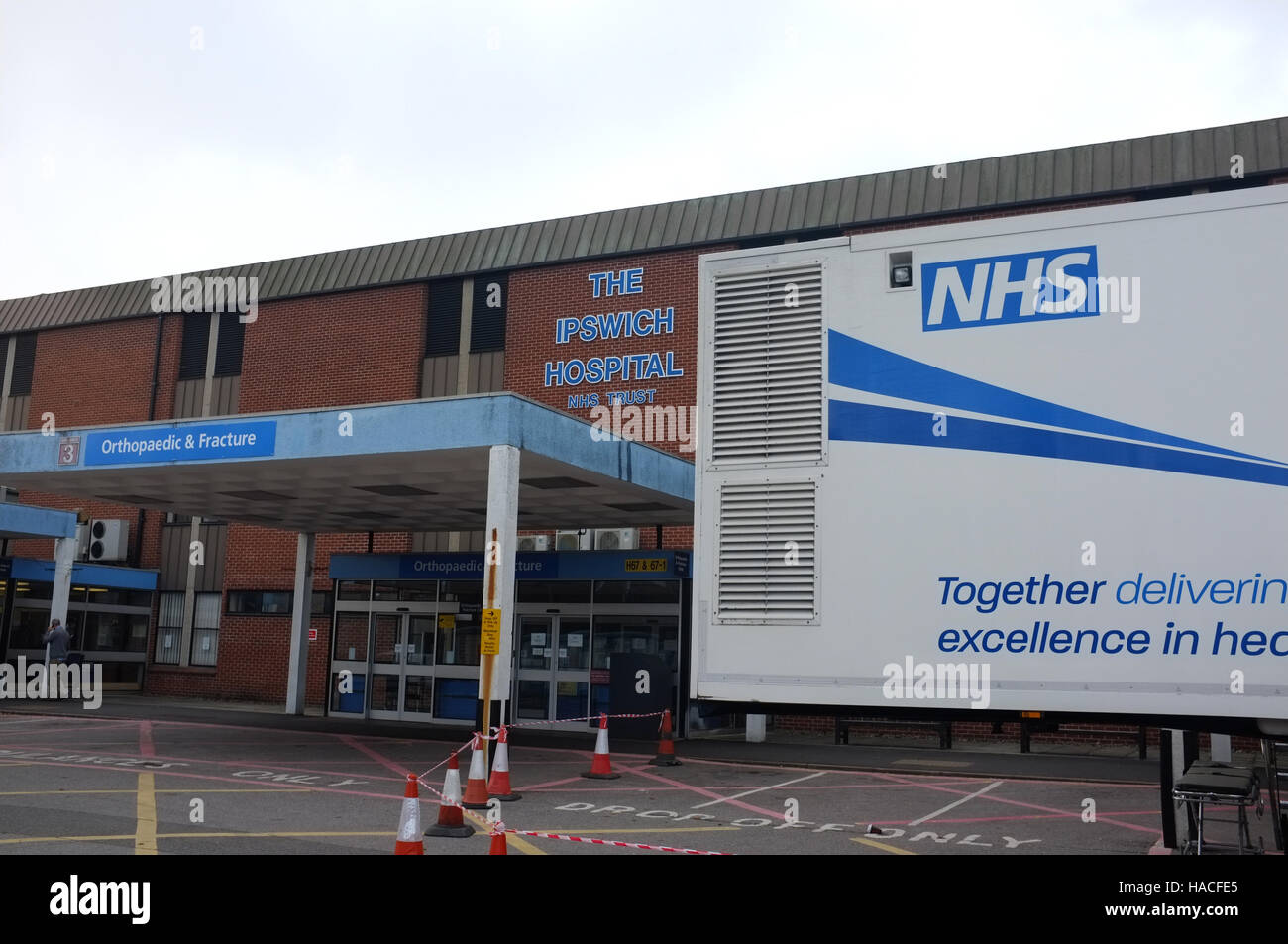 Ipswich Hospital - esterno del Garrett Anderson Center, Heath Rd, Ipswich IP4 5PD Foto Stock