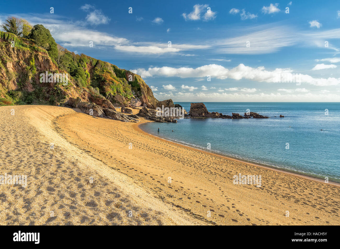 Slapton.Beach Slapton in inglese Devon. Foto Stock