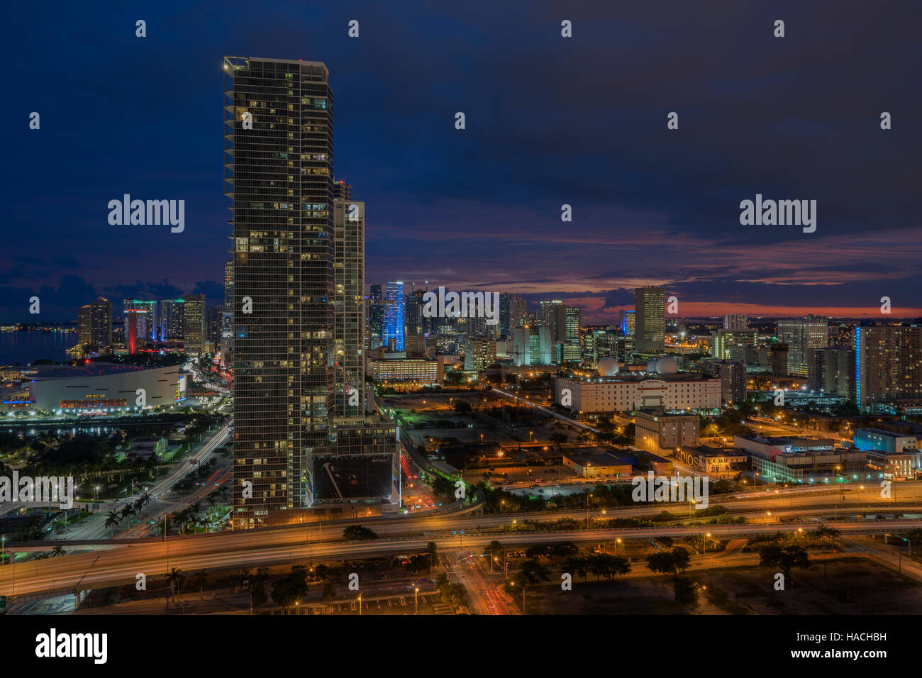 Il centro di Miami Foto Stock