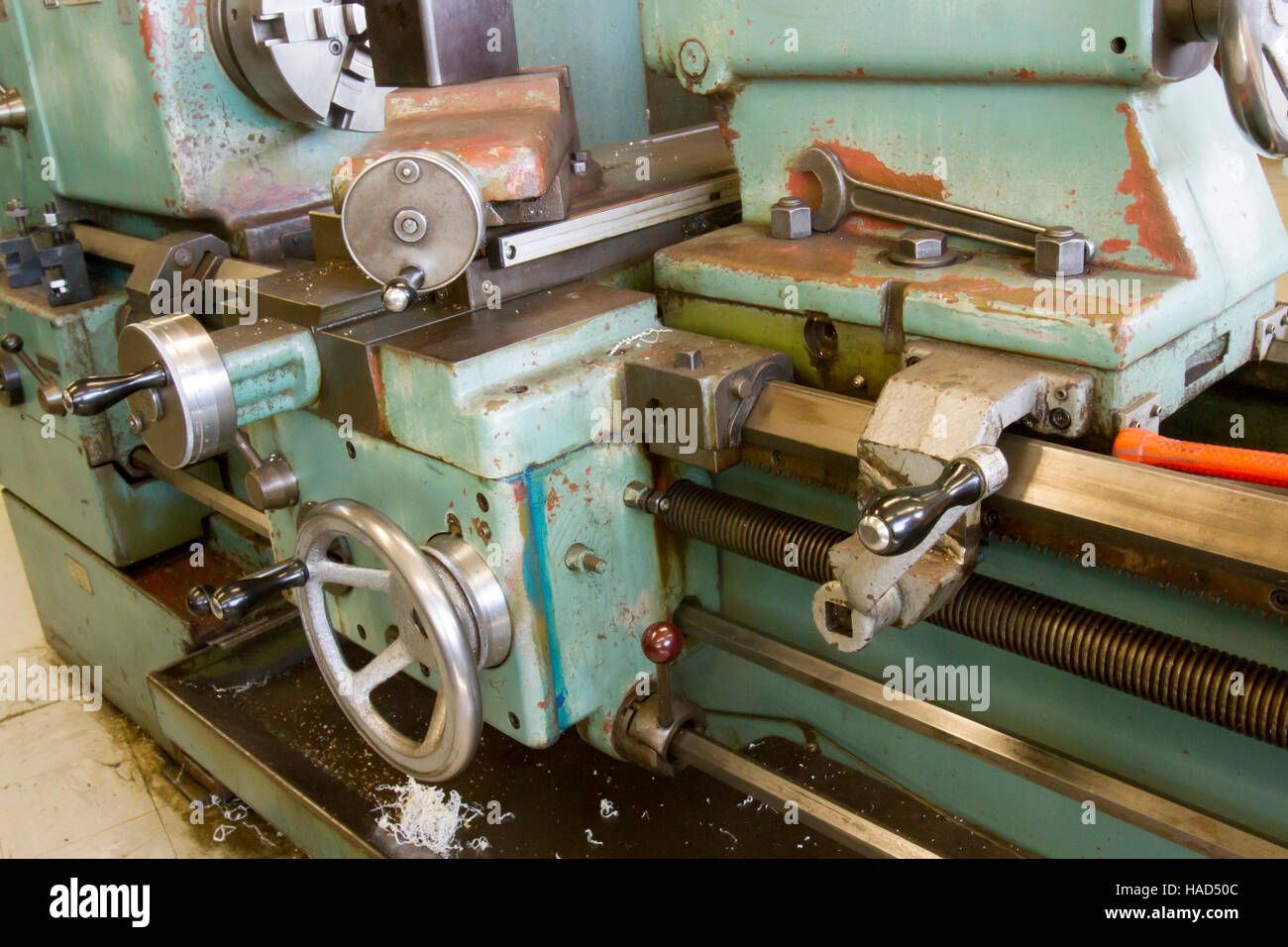 Vicino sul drill premere Attrezzo in sala macchine. Foto Stock