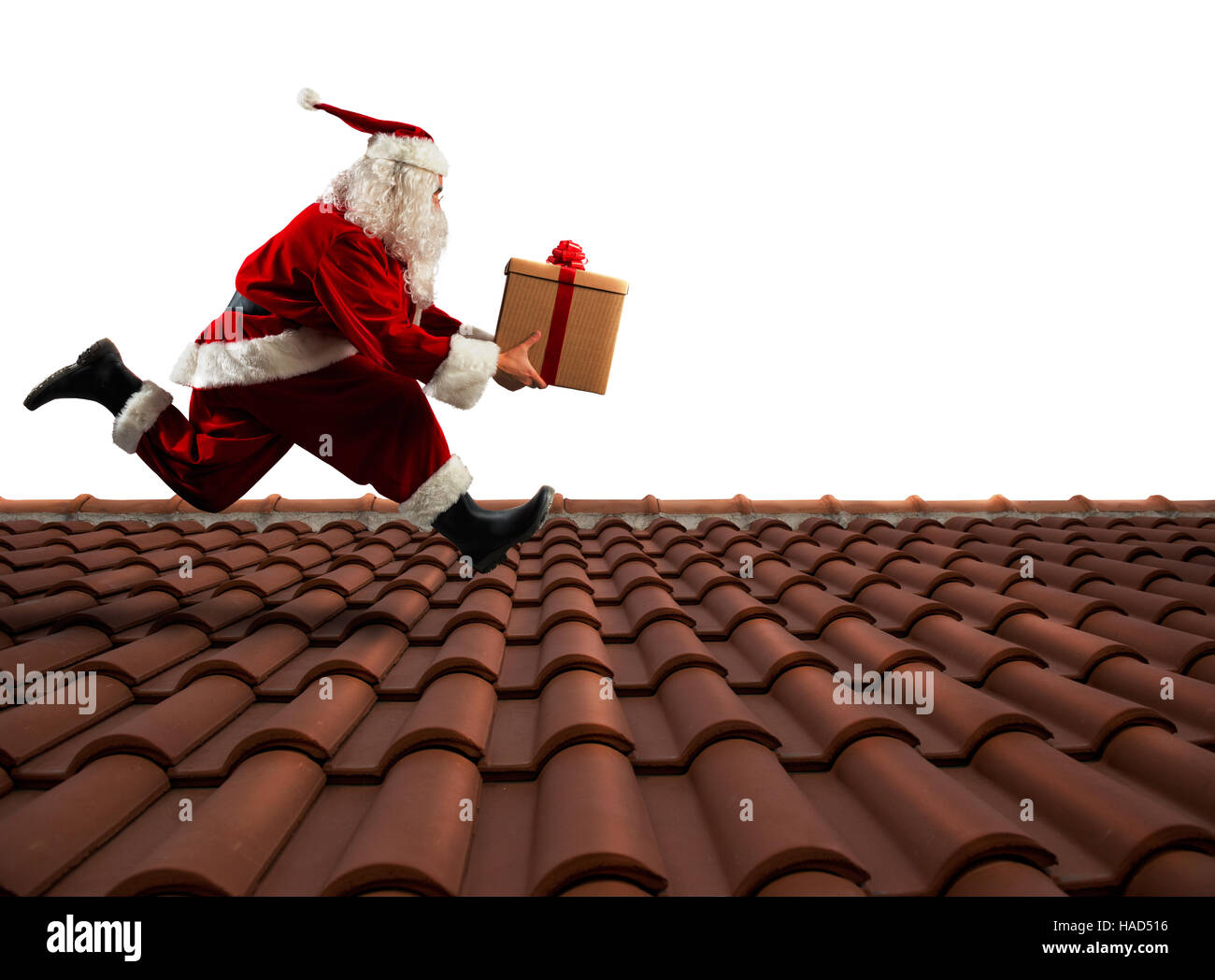 Consegna rapida di Babbo Natale Foto Stock