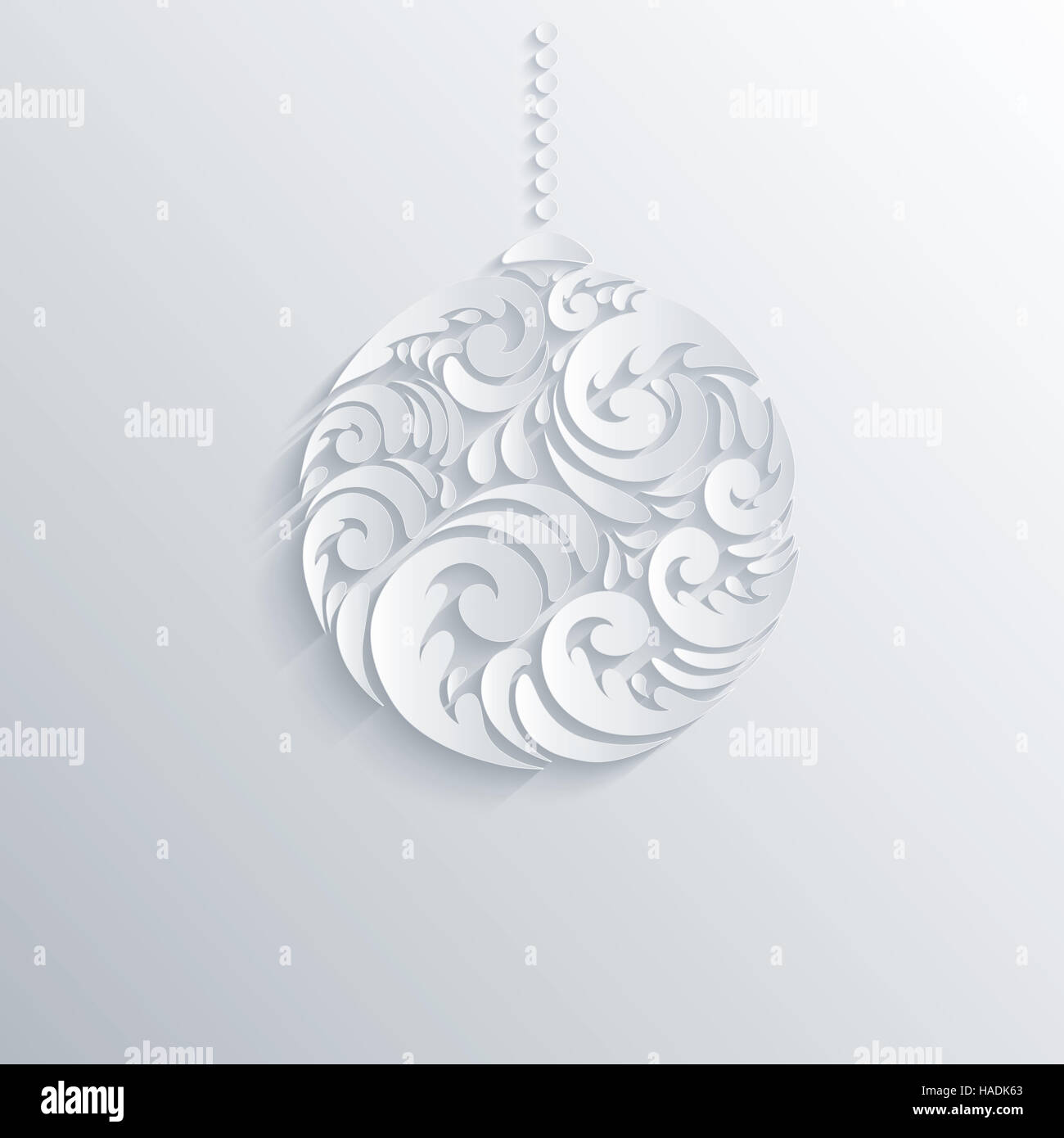 Vacanze di Natale design 3D sfera con ombre Foto Stock