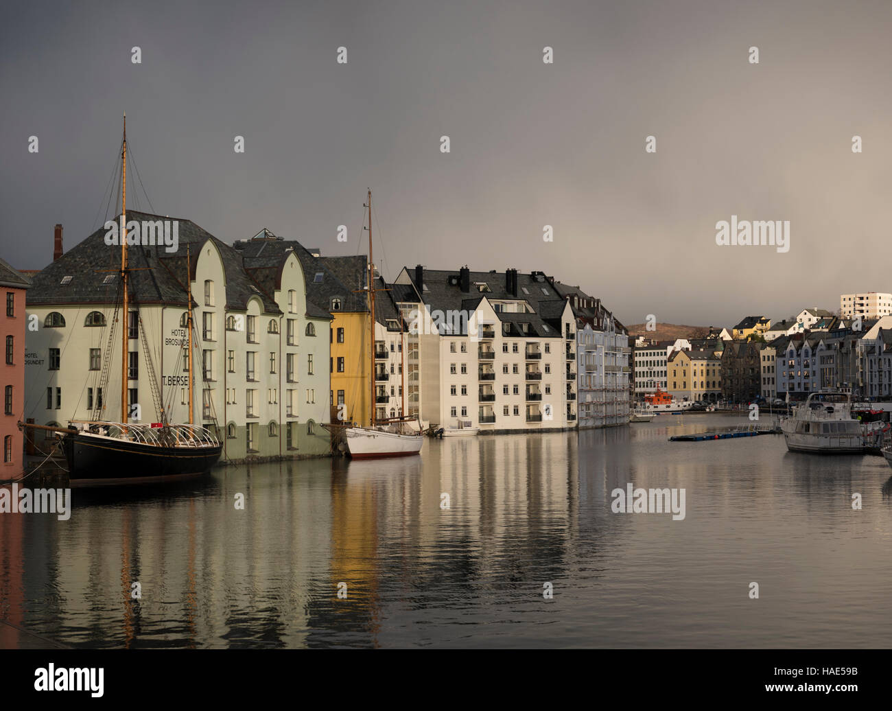 Alesund Town Center, Norvegia. Foto Stock