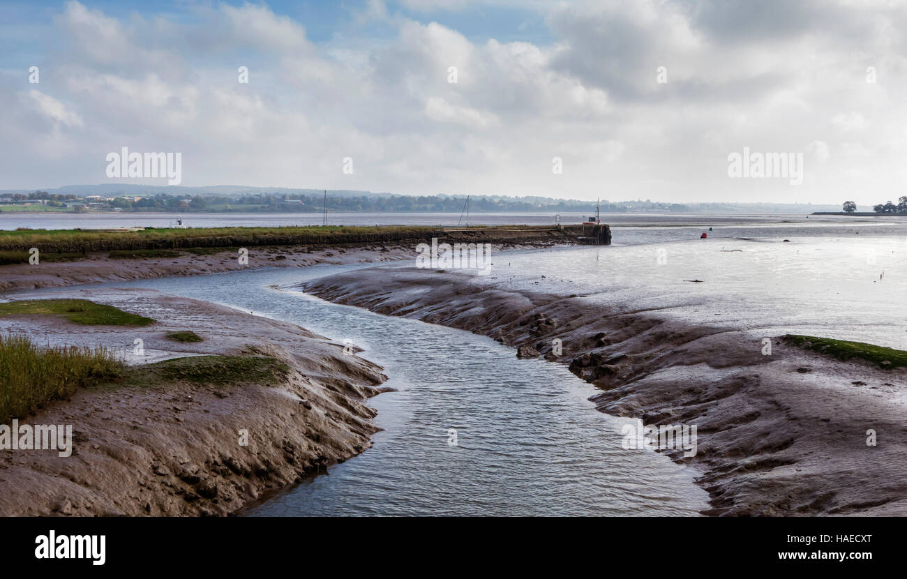 Fiume Exe Estuary canale vicino Topsham, Devon, Regno Unito Foto Stock