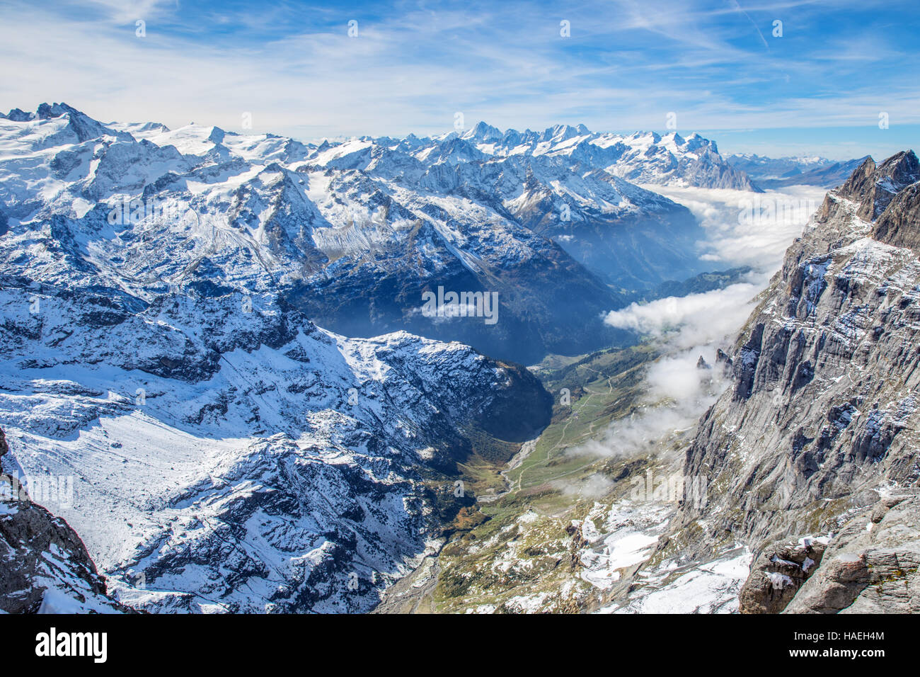 Alpi vista dal Monte Titlis Foto Stock