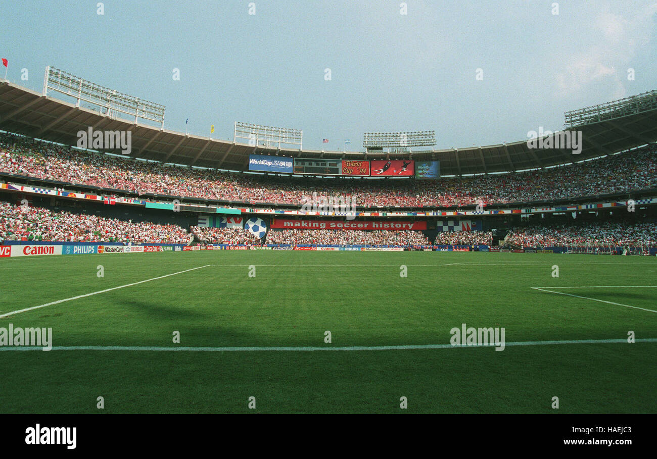 R.F.K. STADIUM WASHINGTON DC e fase finale della Coppa del Mondo USA 20 Luglio 1994 Foto Stock