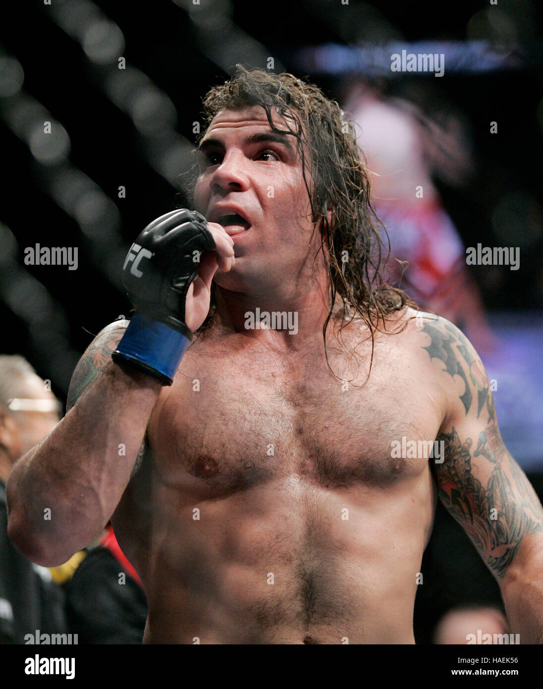 Guida di argilla in UFC 94 a MGM Grand Arena, il 31 gennaio 2009 a Las Vegas, NV. Francesco Specker Foto Stock
