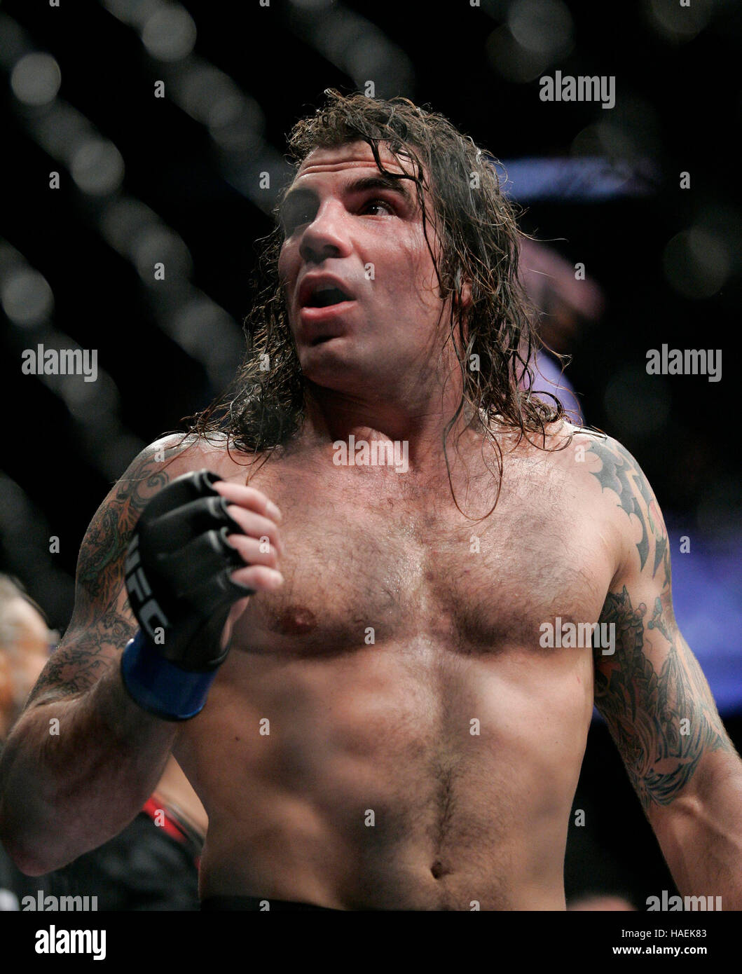 Guida di argilla in UFC 94 a MGM Grand Arena, il 31 gennaio 2009 a Las Vegas, NV. Francesco Specker Foto Stock