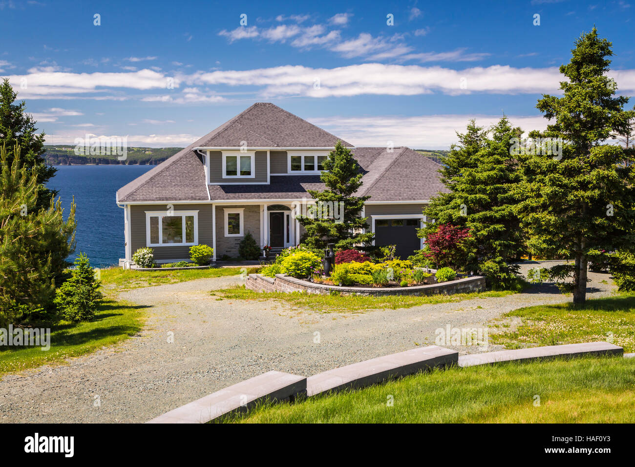 Una casa di mare in Topsail, Terranova e Labrador, Canada. Foto Stock