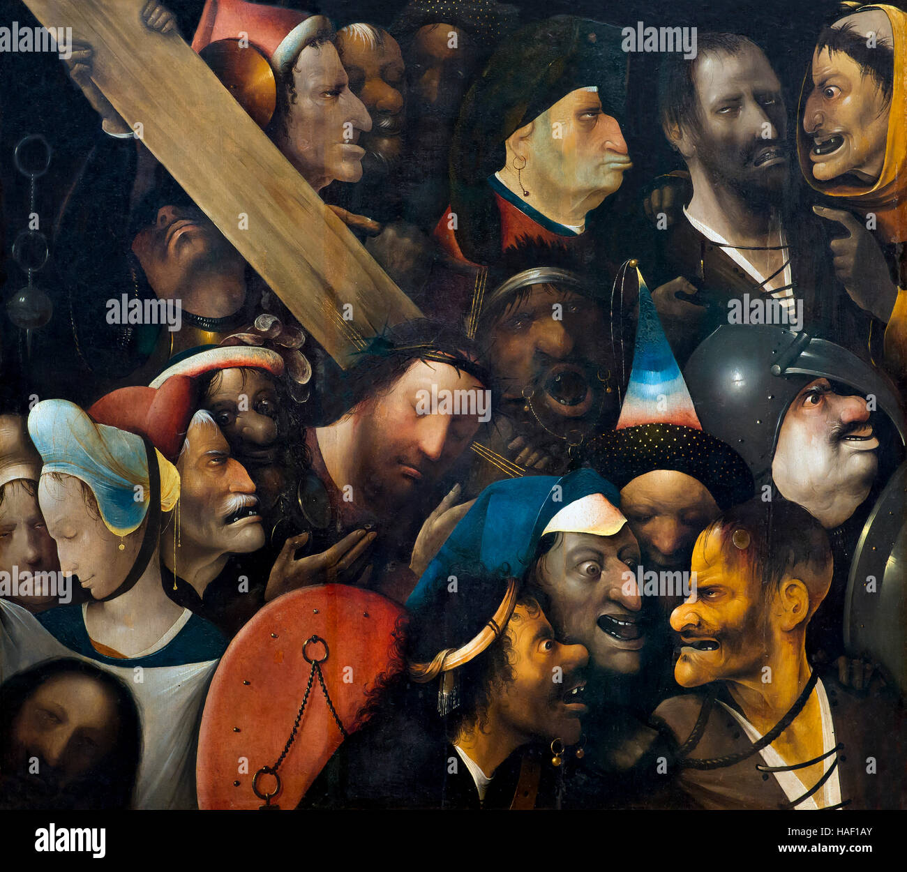 Cristo che porta la croce, da Hieronymus Bosch, circa 1510-16, il Museo delle Belle Arti, Ghent, Belgio Fiandre Occidentali, Belgio, Europa Foto Stock