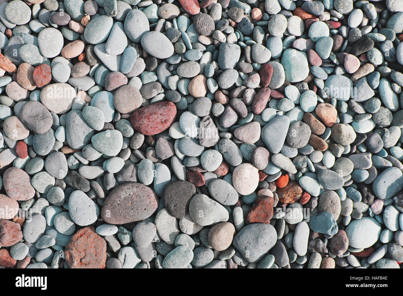 Pebble pavimento in pietra, ciottoli sfondo Foto Stock