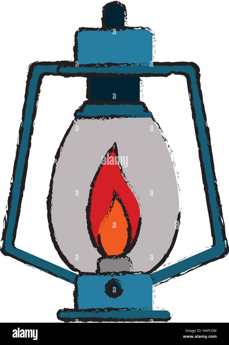 Lampada di disegno kerosene vecchia lanterna camping Immagine e Vettoriale  - Alamy