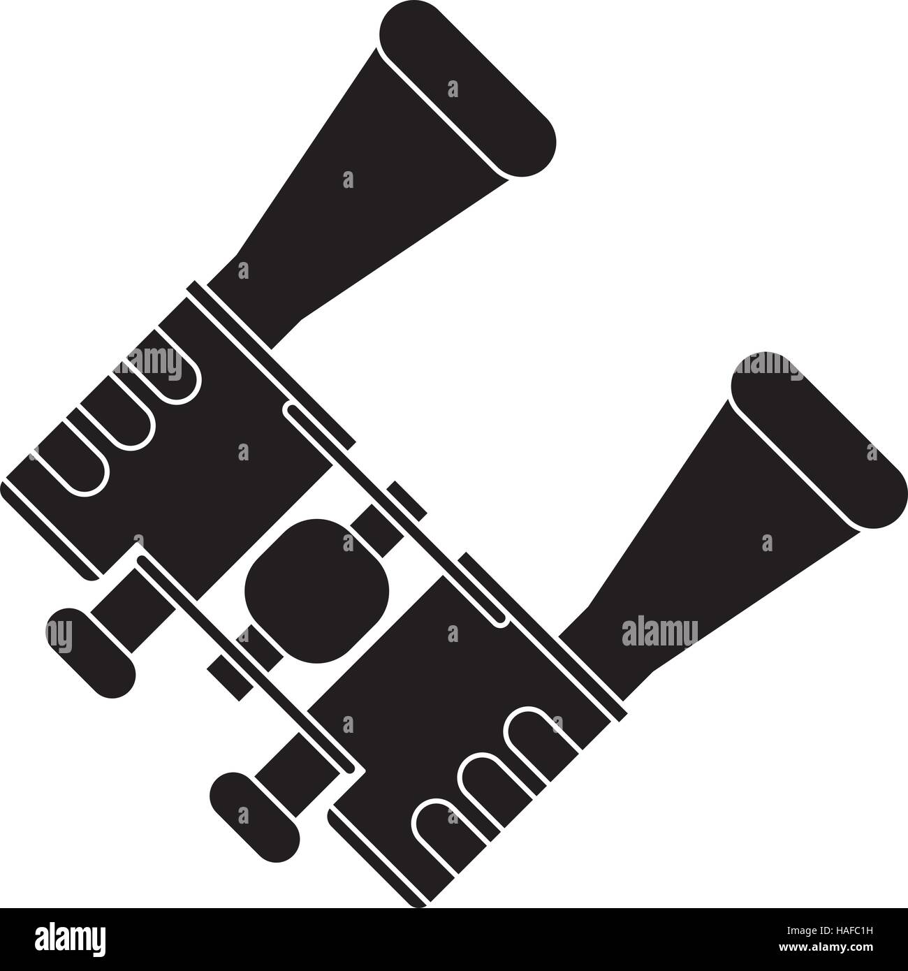 Pittogramma binocolo accesorie turismo camping Illustrazione Vettoriale