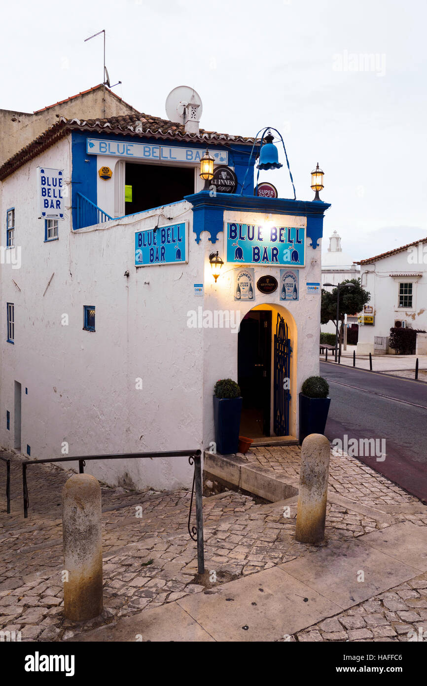 Blue Bell bar in Albuferia - regione di Algarve, PORTOGALLO Foto Stock