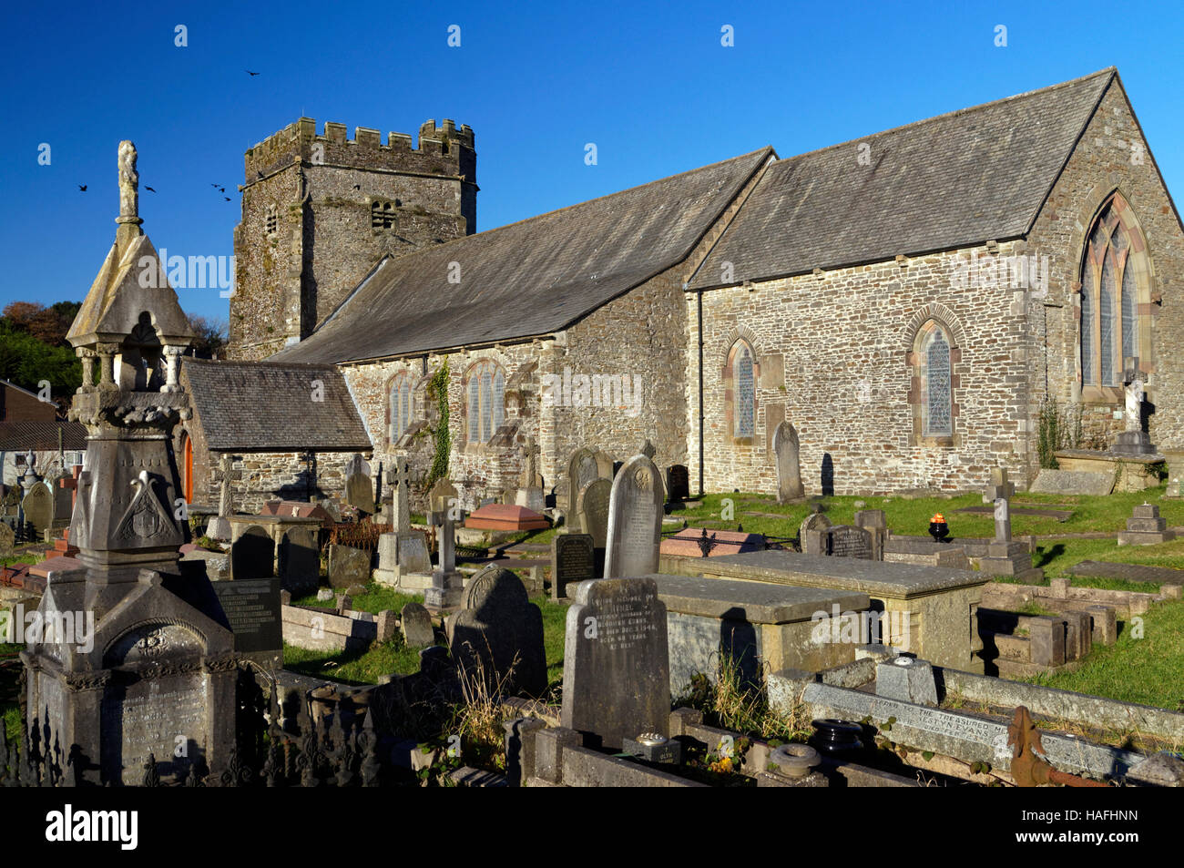 Chiesa Parrocchiale, Llantrisant, Ipswich, nel Galles del Sud. Foto Stock