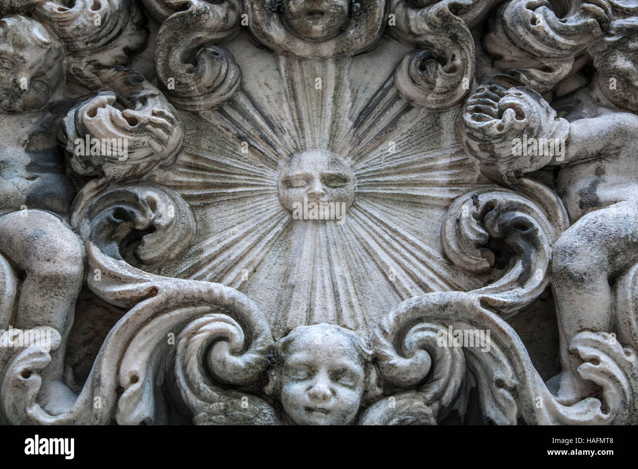 Sun figura, Duomo di Milano, Milano, Italia Foto Stock
