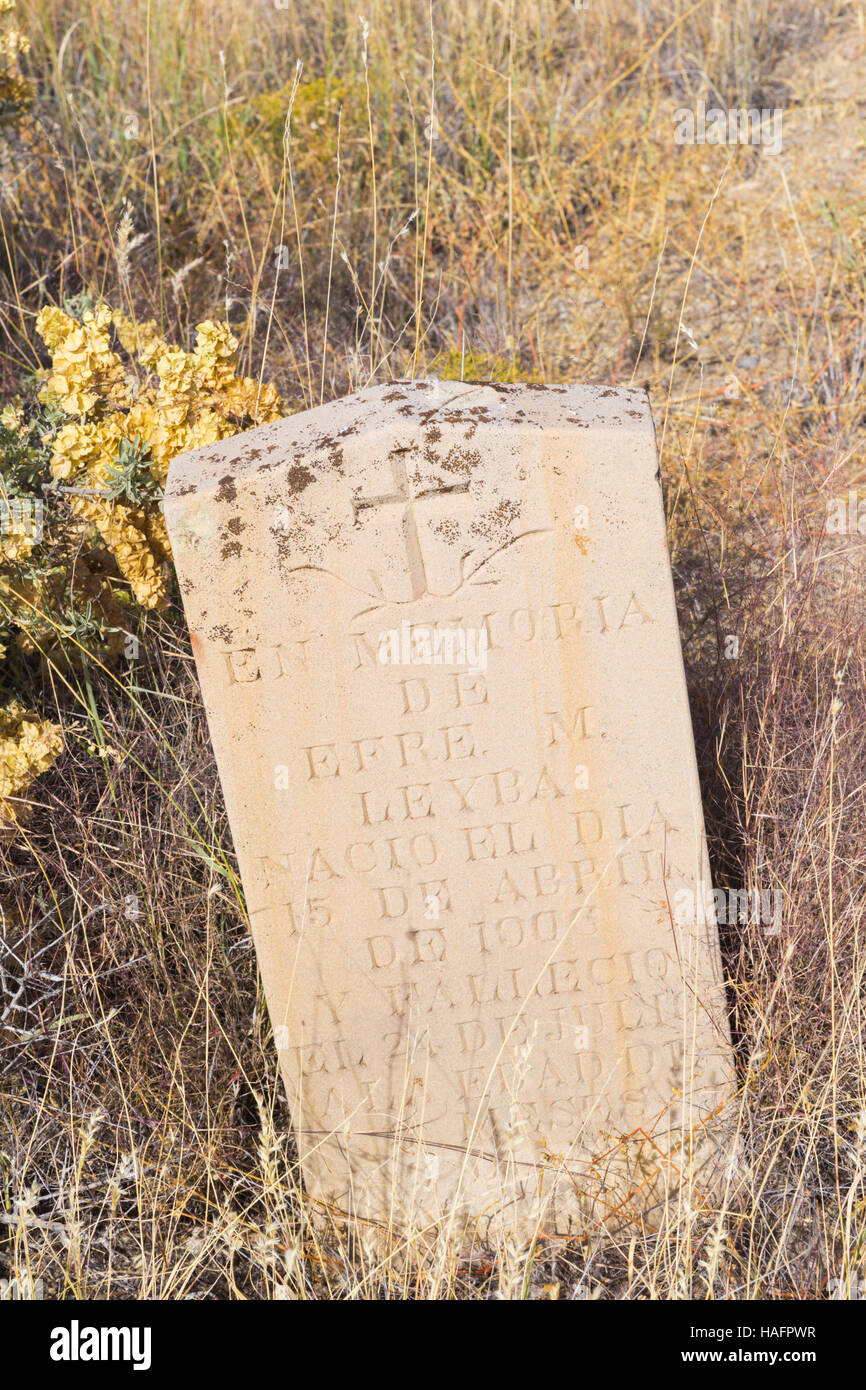 Marcatore di grave vecchio Cerrillos, Nuovo Messico Foto Stock
