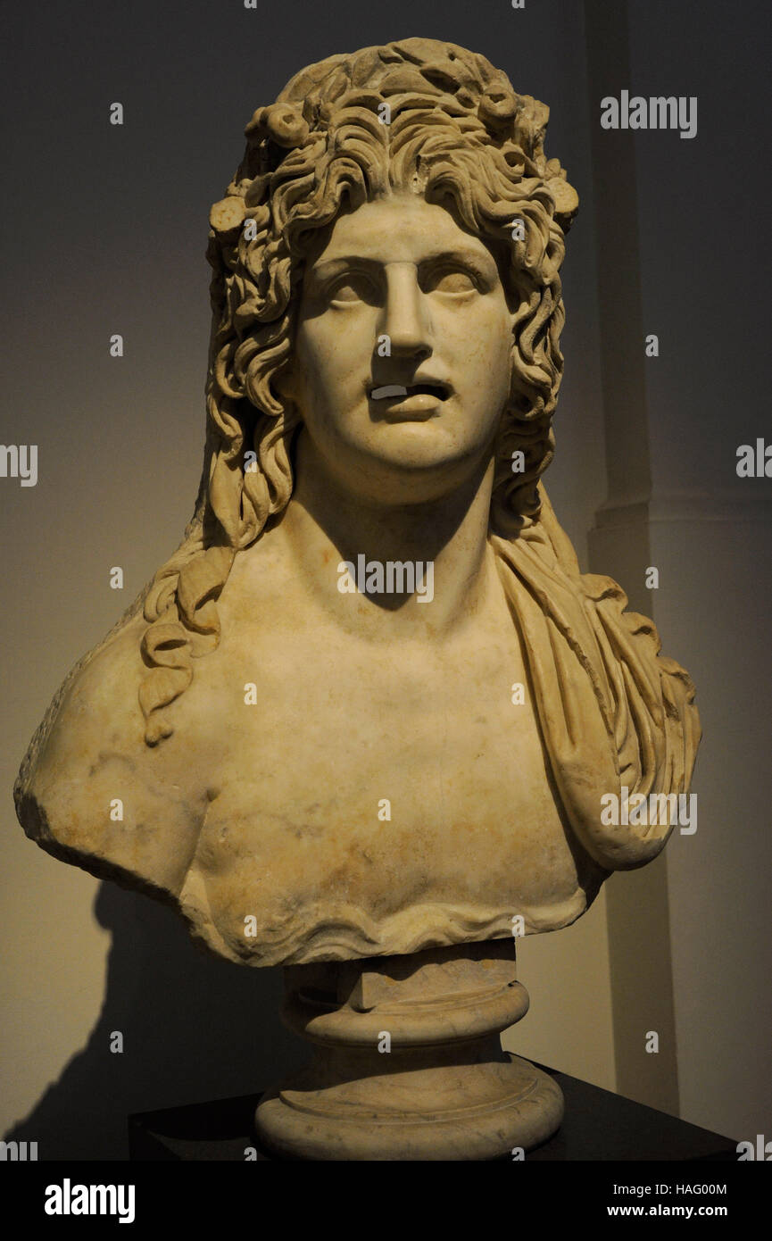 Opera Romana. Divinità fluviale, parte di una fontana. Ii secolo D.C. Museo Archeologico Nazionale di Napoli. L'Italia. Foto Stock