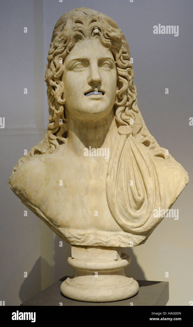 Opera Romana. Divinità fluviale, parte di una fontana. Ii secolo D.C. Museo Archeologico Nazionale di Napoli. L'Italia. Foto Stock