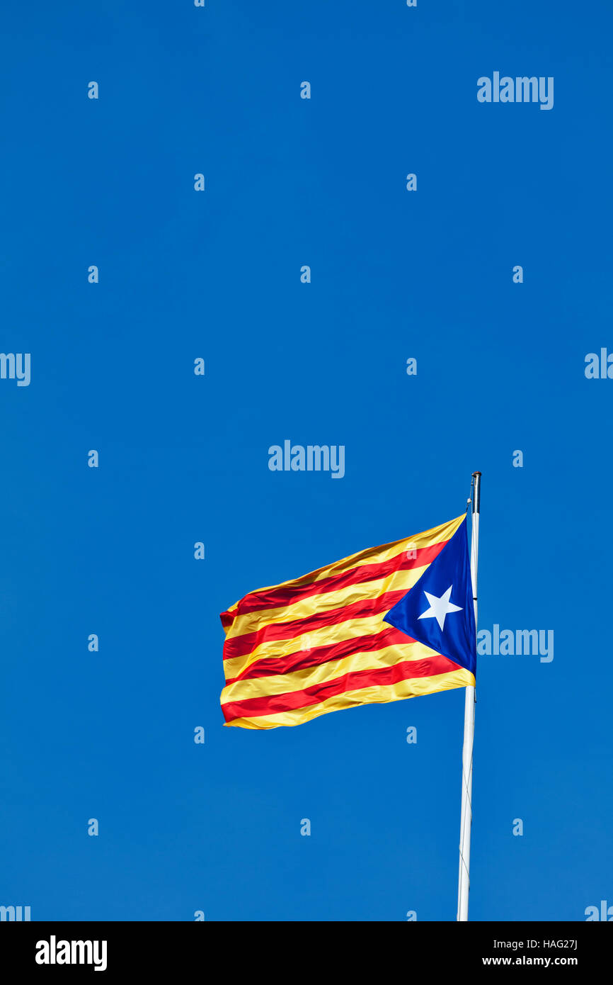 Bandiera catalana di indipendenza. Foto Stock