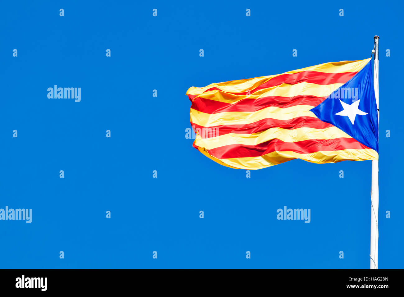 Bandiera catalana di indipendenza. Foto Stock