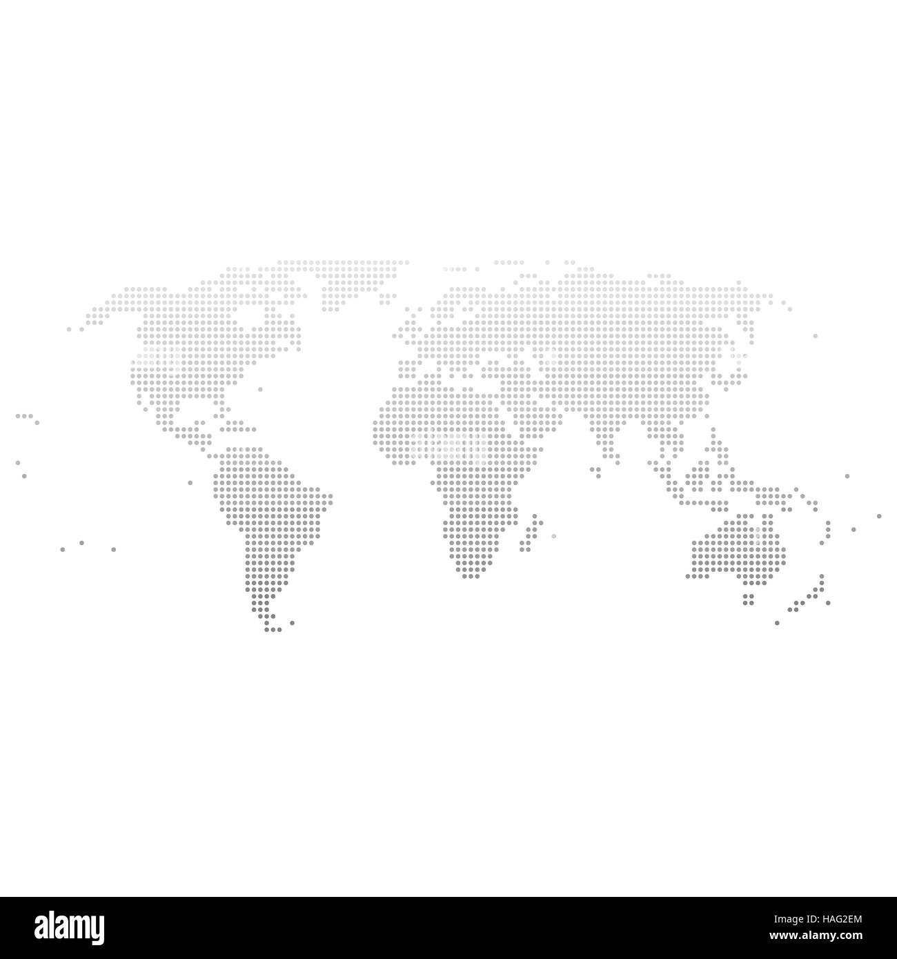 Mappa mondo illustrazione punti Foto Stock