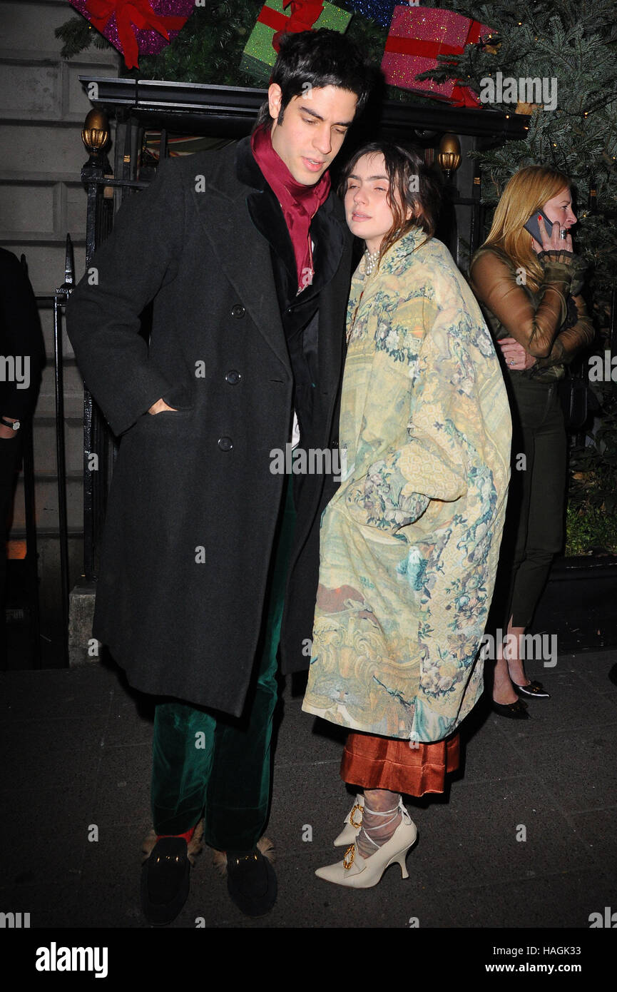 Thomas Cohen e Zoe Sidel festa di Natale alla Annabelle club di Londra 01 dicembre 2016 © Fabry/Alamy Foto Stock