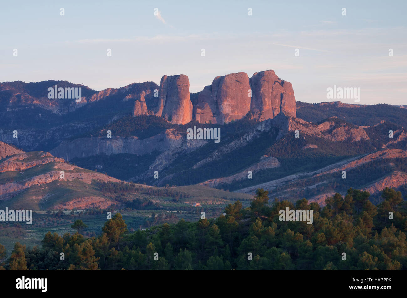 Il Roques de Benet, Els porte parco naturale, la Catalogna Foto Stock