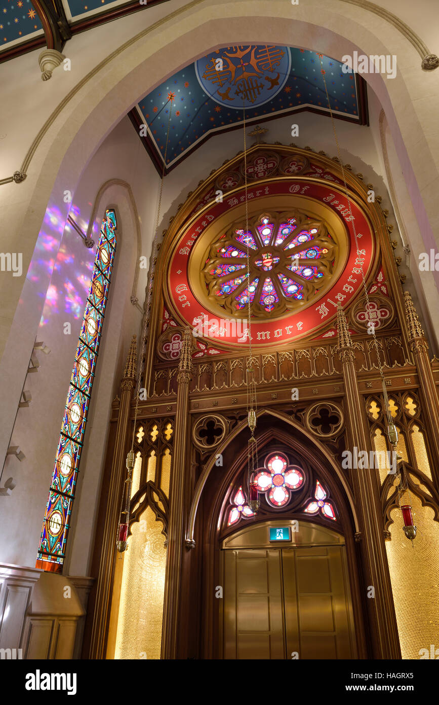 Sacro Cuore di Gesù cappella laterale in St Michael's rinnovata cattedrale Toronto Foto Stock