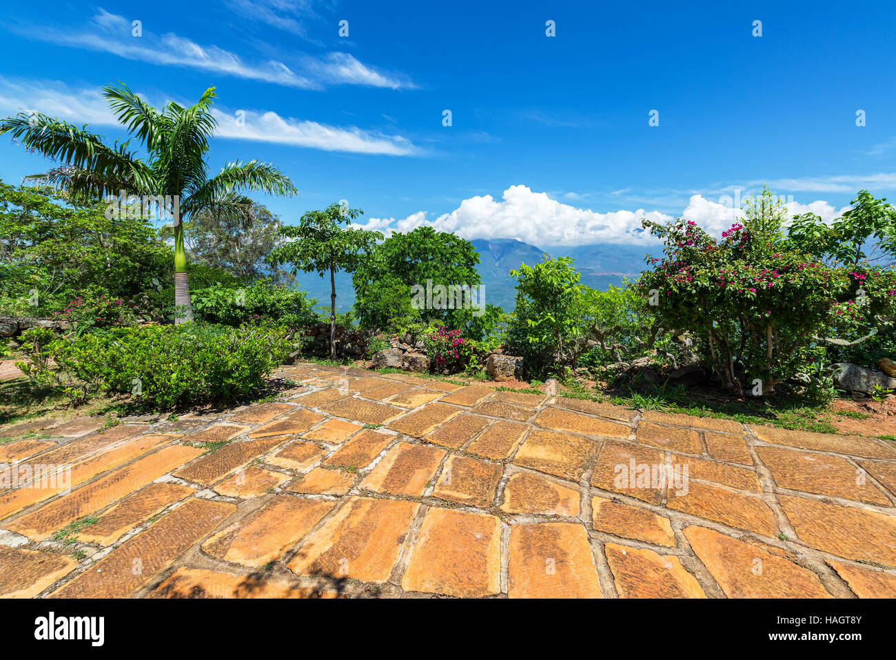 Bel paesaggio di Barichara, Colombia Foto Stock