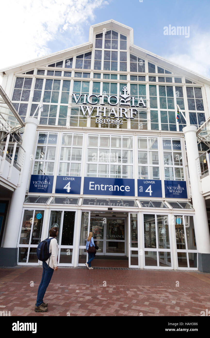 Centro commerciale Victoria Wharf, Cape Town Waterfront, Sud Africa Foto Stock