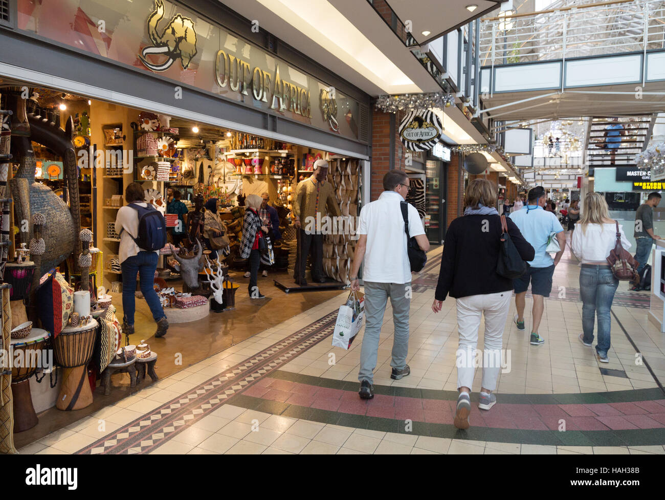 Centro commerciale Victoria Wharf, Cape Town Waterfront, Sud Africa Foto Stock