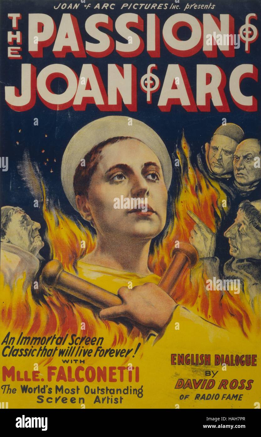 La passion de Jeanne d Arc La passione di Giovanna d'arco Anno : 1928 Francia Direttore : Carl Theodor Dreyer poster del filmato Foto Stock
