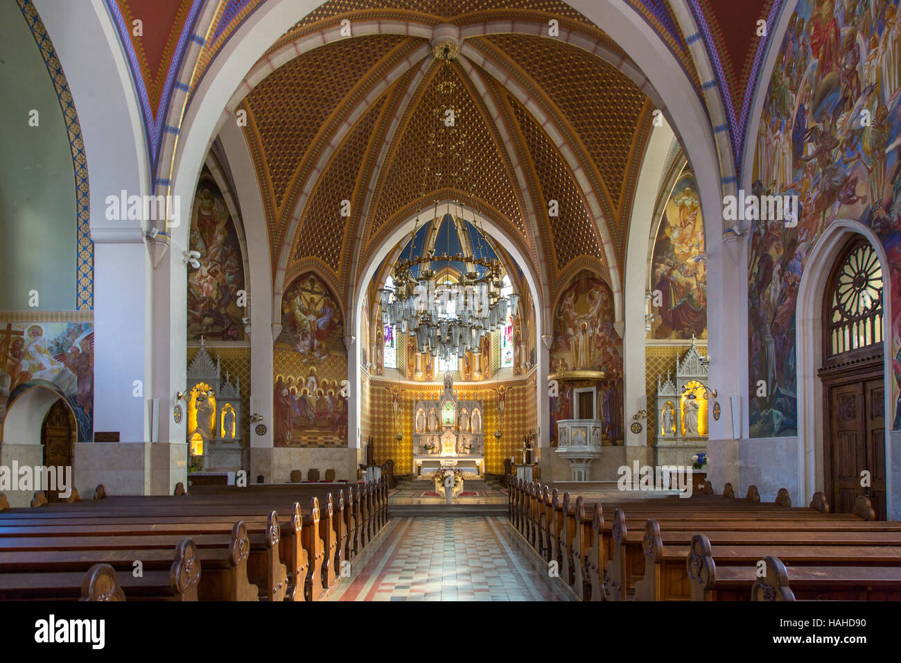San Martino La chiesa parrocchiale, Bled, Alta Carniola, Slovenia Foto Stock