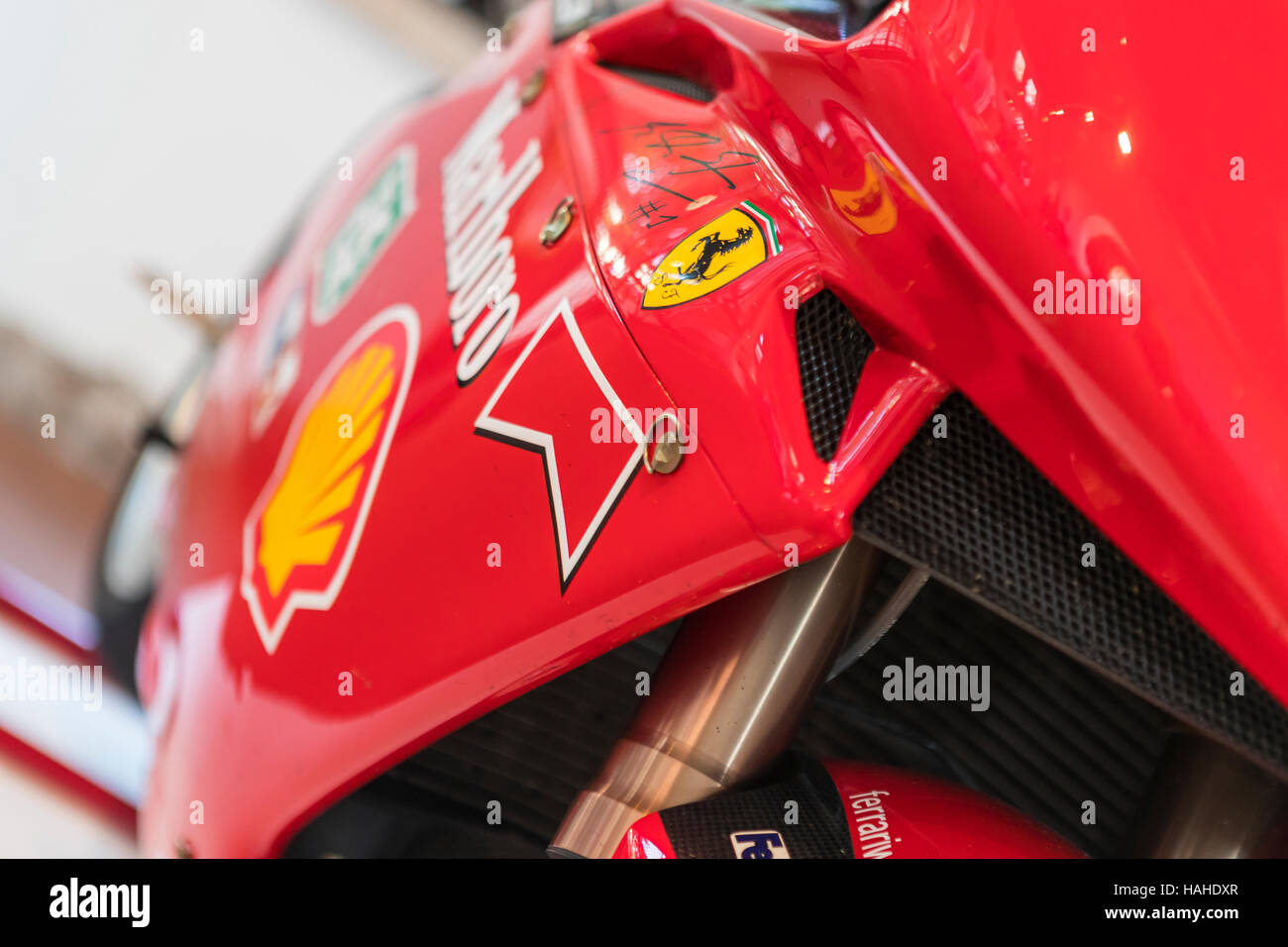 I fan di MotoGP giorno a Rimini Italia per il 2016 round del Gran Premio di San Marino Foto Stock