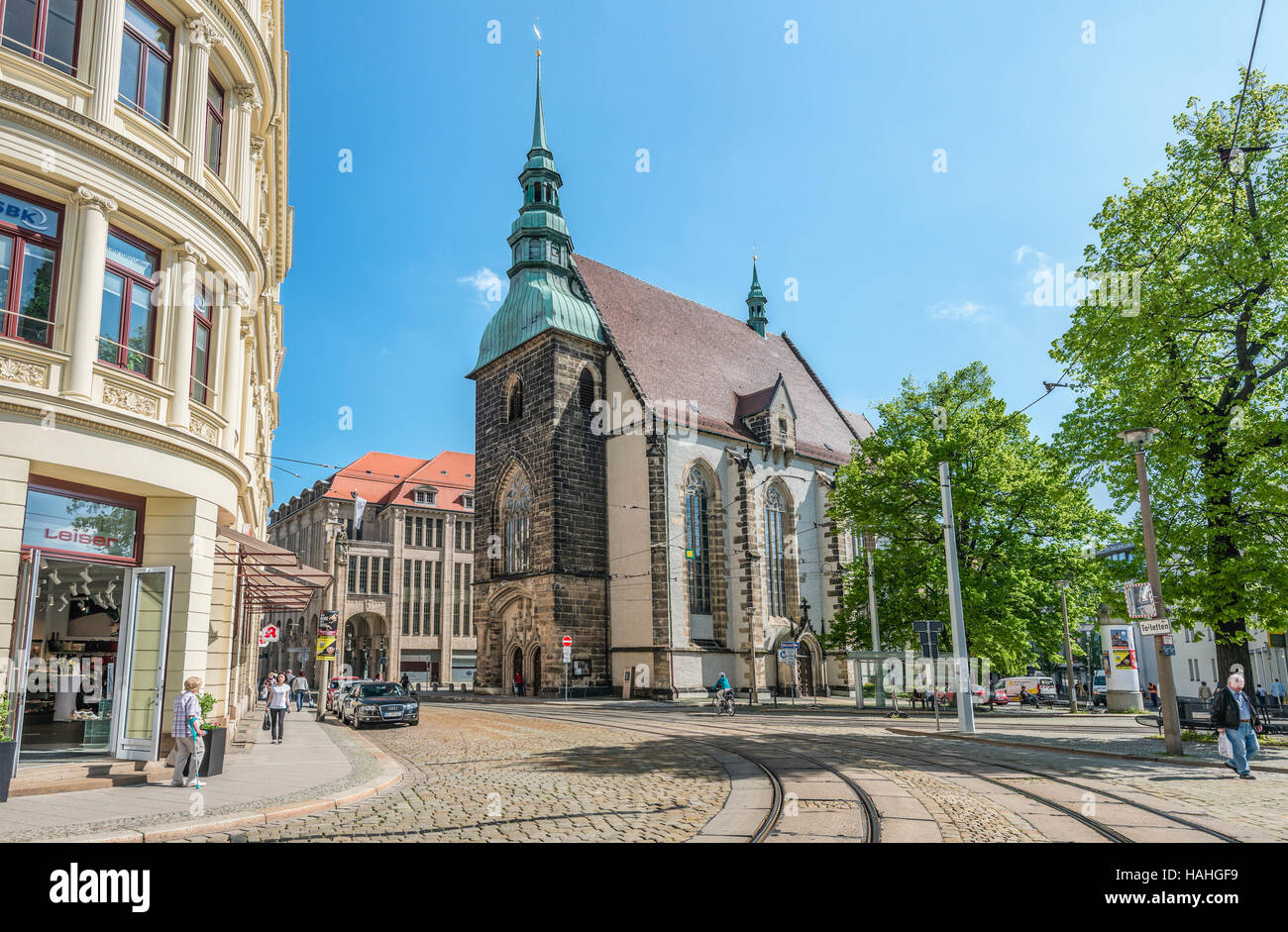 Frauenkirche nel centro storico di Goerlitz, Sassonia, Germania Foto Stock