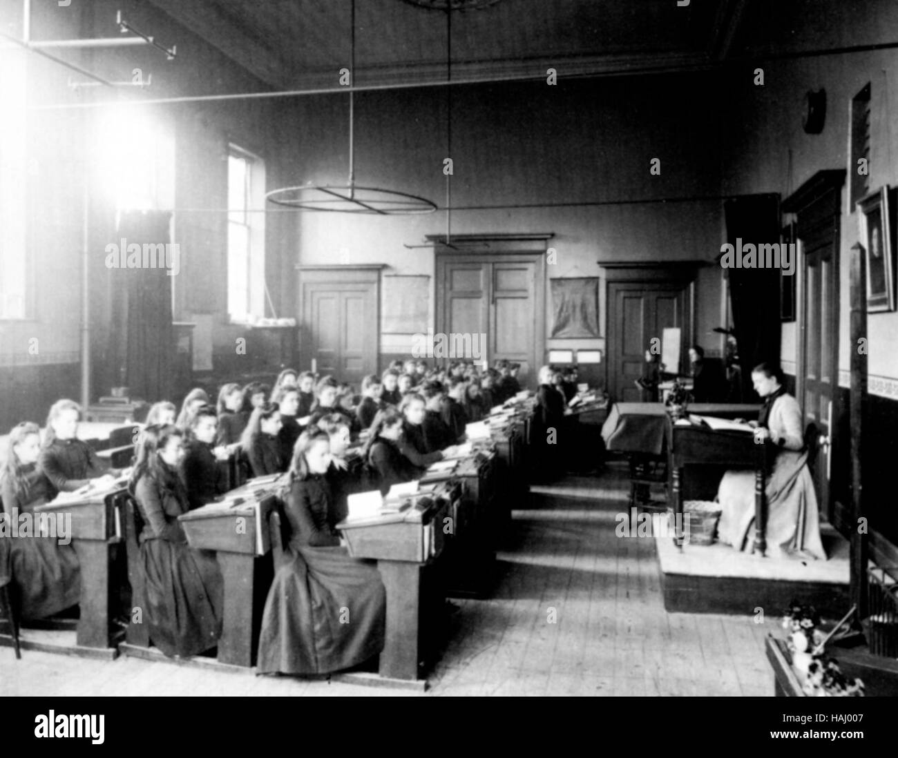 Ragazze inglesi di alta scuola circa 1905 Foto Stock