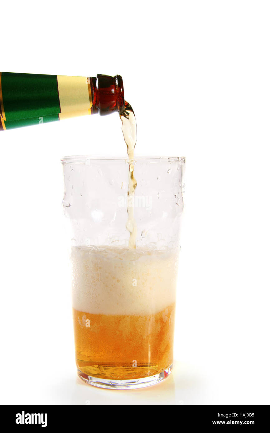 Vetro di birra Foto Stock