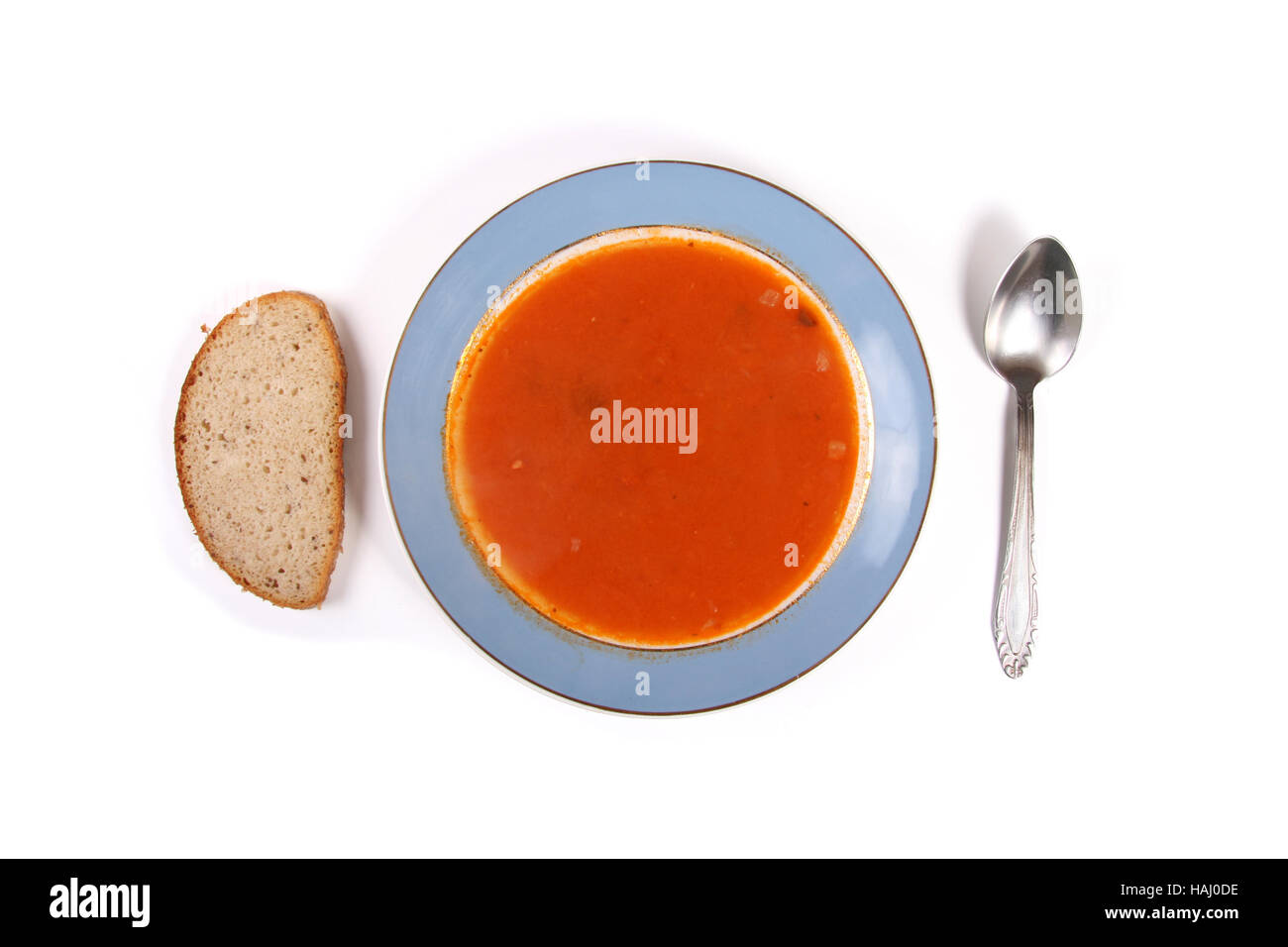 piastra con zuppa Foto Stock
